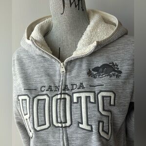 Women Roots full zip hoodie, size small,